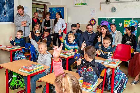 Zahájení školního roku v ZŠ a MŠ Dolní Třebonín 1. září 2022, foto: Lubor Mrázek