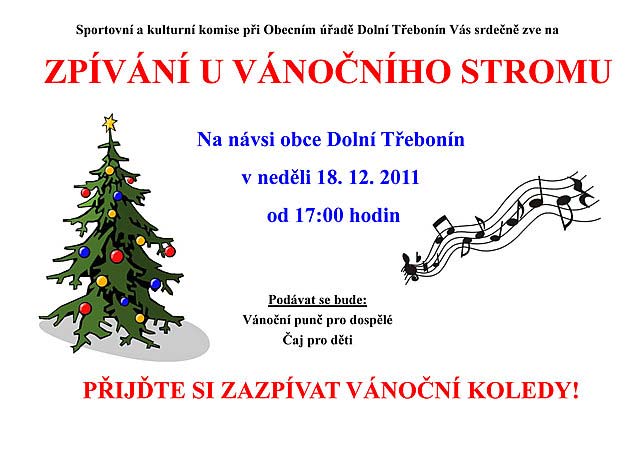 Zpívání u&nbsp;Vánočního stromu 18.12.2011