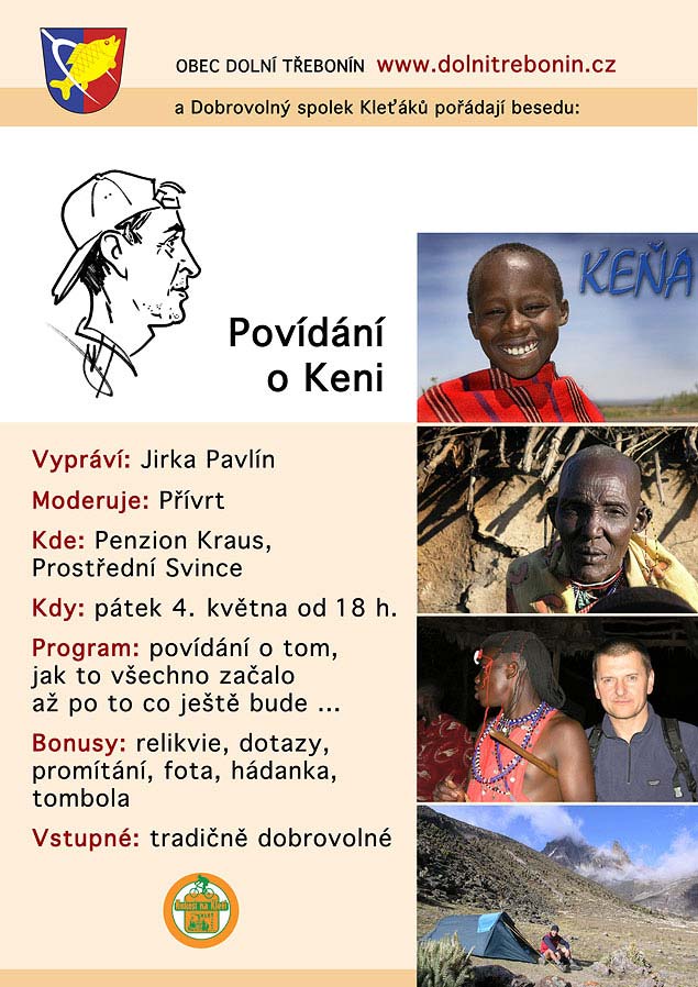 Beseda - povídání o&nbsp;Keni s&nbsp;Jirkou Pavlínem, 4. května 2012