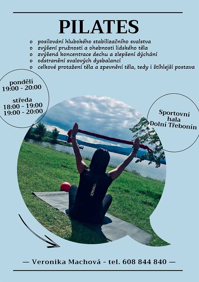 Pilates - posilování hlubokého svalstva a celkové protažení a zpevnění těla